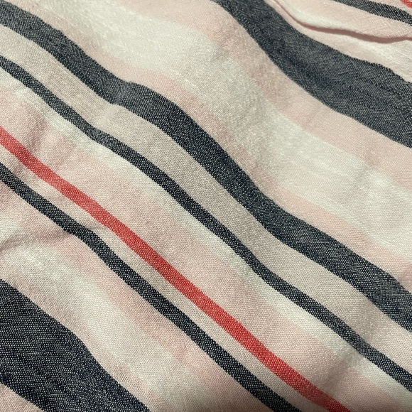 St. John's Bay Pink and Black Striped Top - Picture 4 of 5